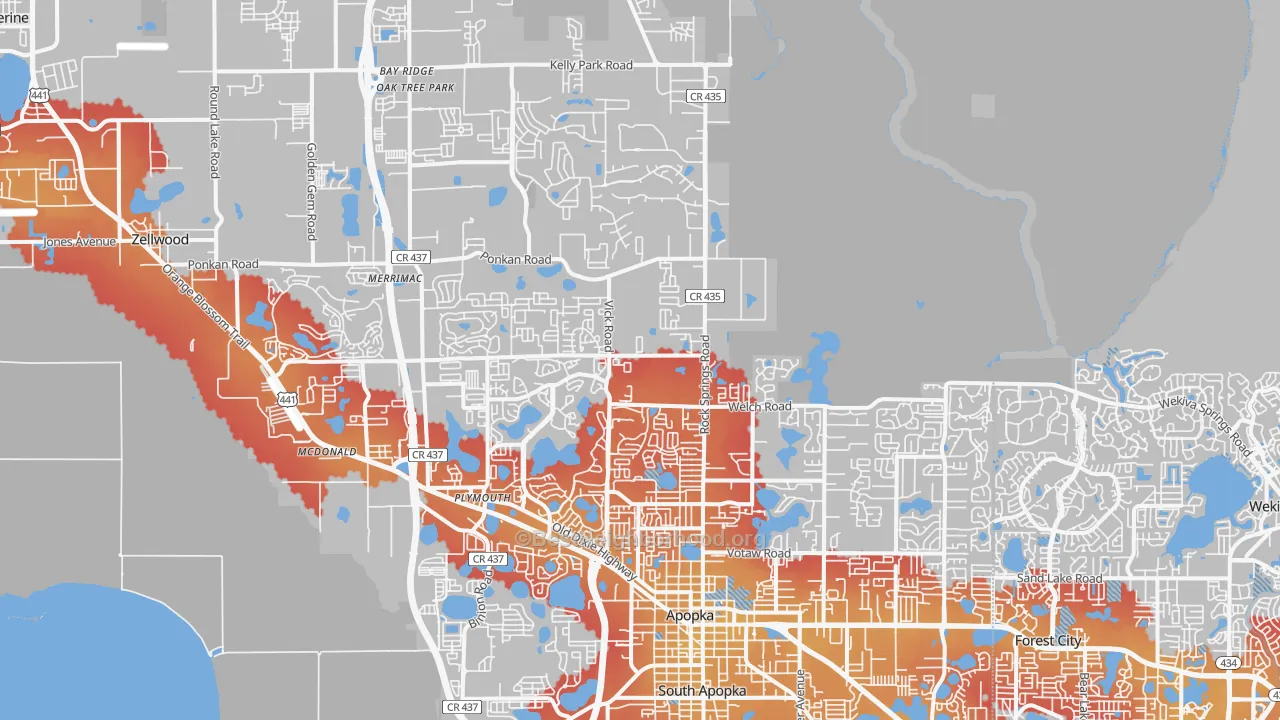 Transit Grade map of 32712, FL