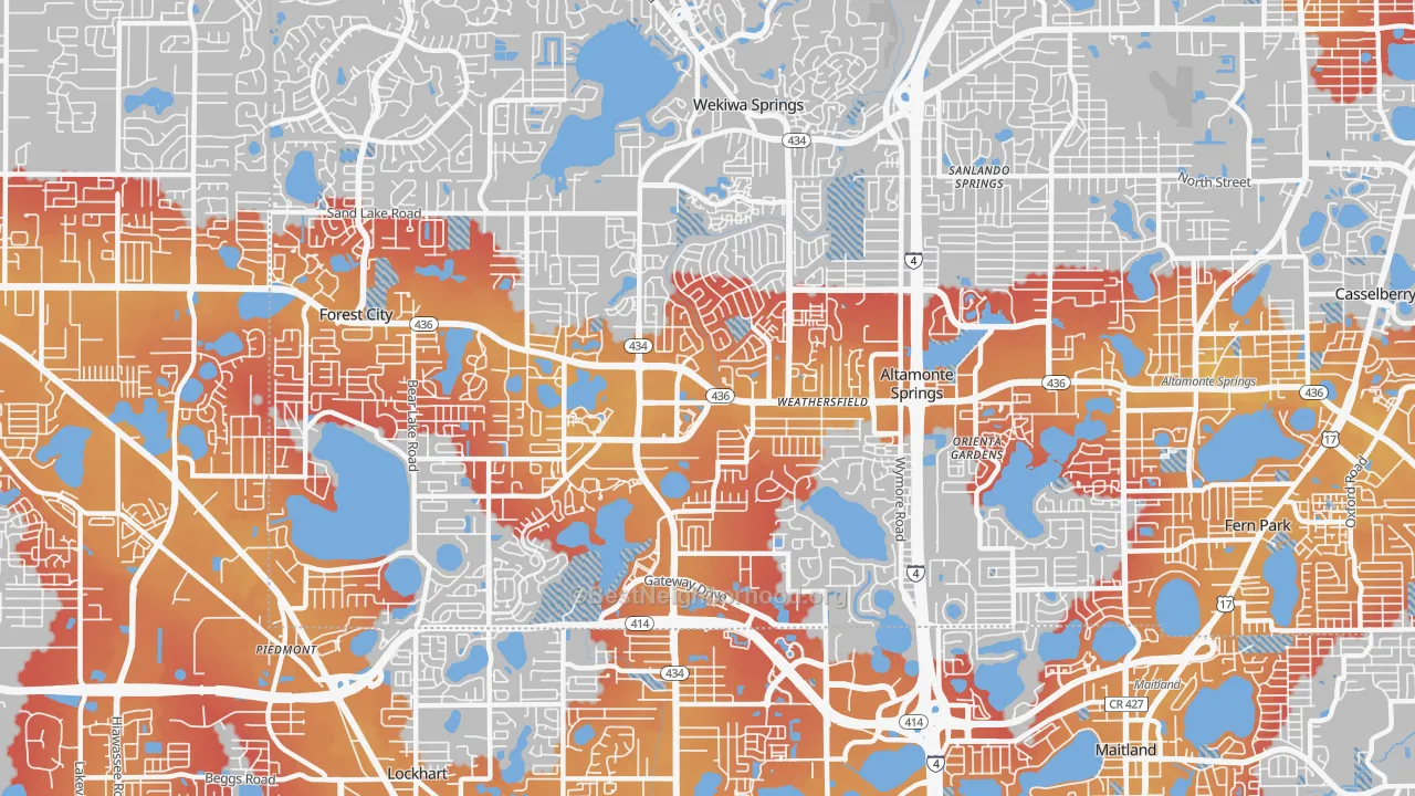 Transit Grade map of 32714, FL