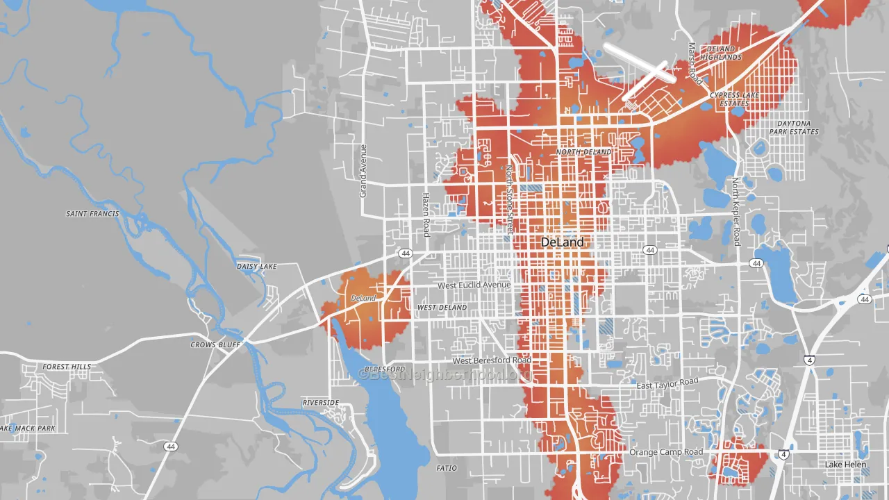 Transit Grade map of 32720, FL