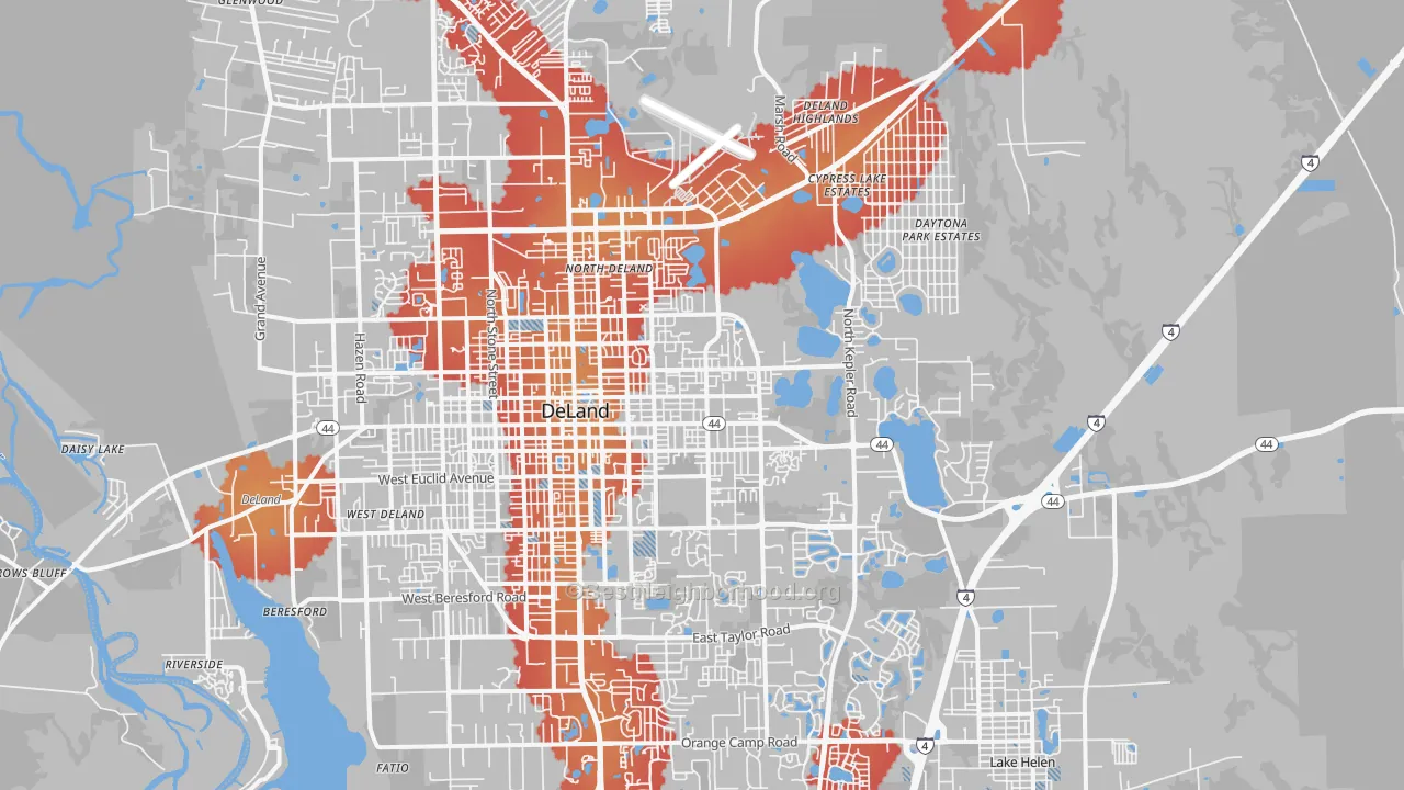 Transit Grade map of 32724, FL