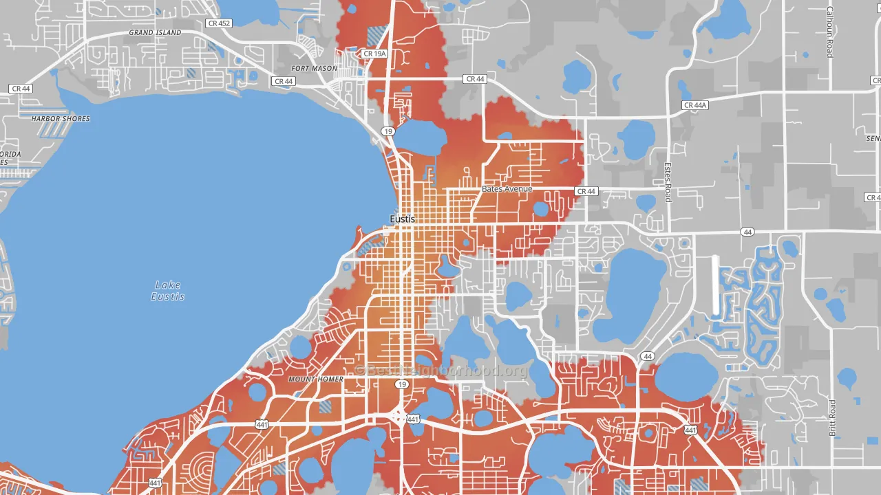 Transit Grade map of 32726, FL