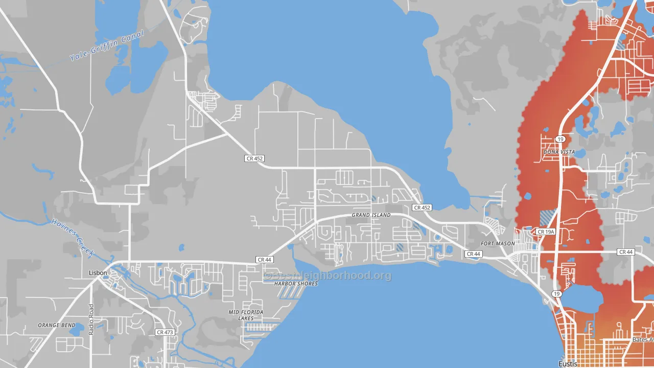 Transit Grade map of 32735, FL