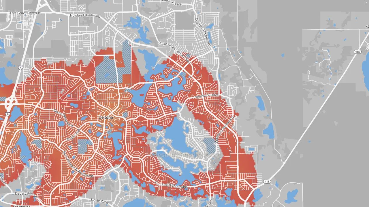 Transit Grade map of 32738, FL
