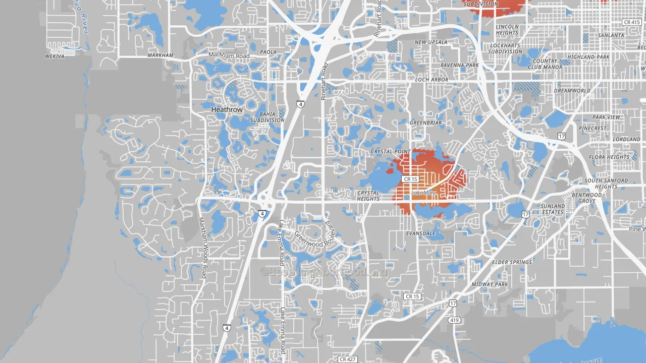 Transit Grade map of 32746, FL