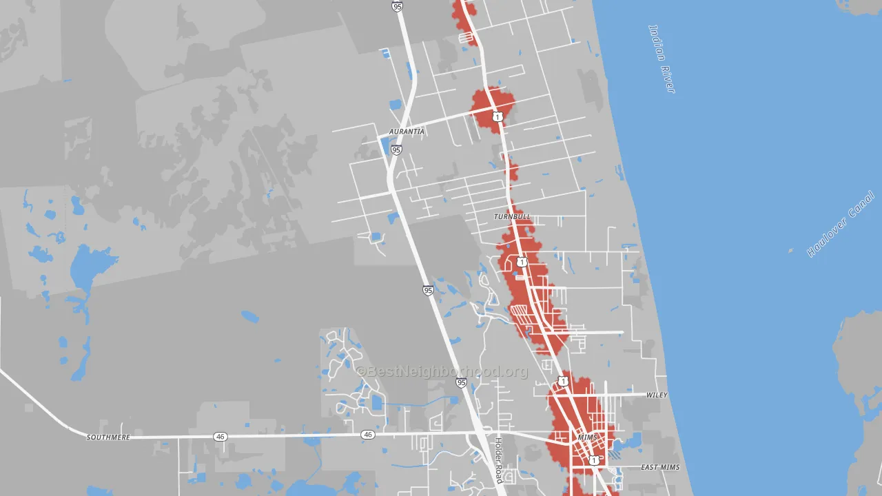 Transit Grade map of 32754, FL