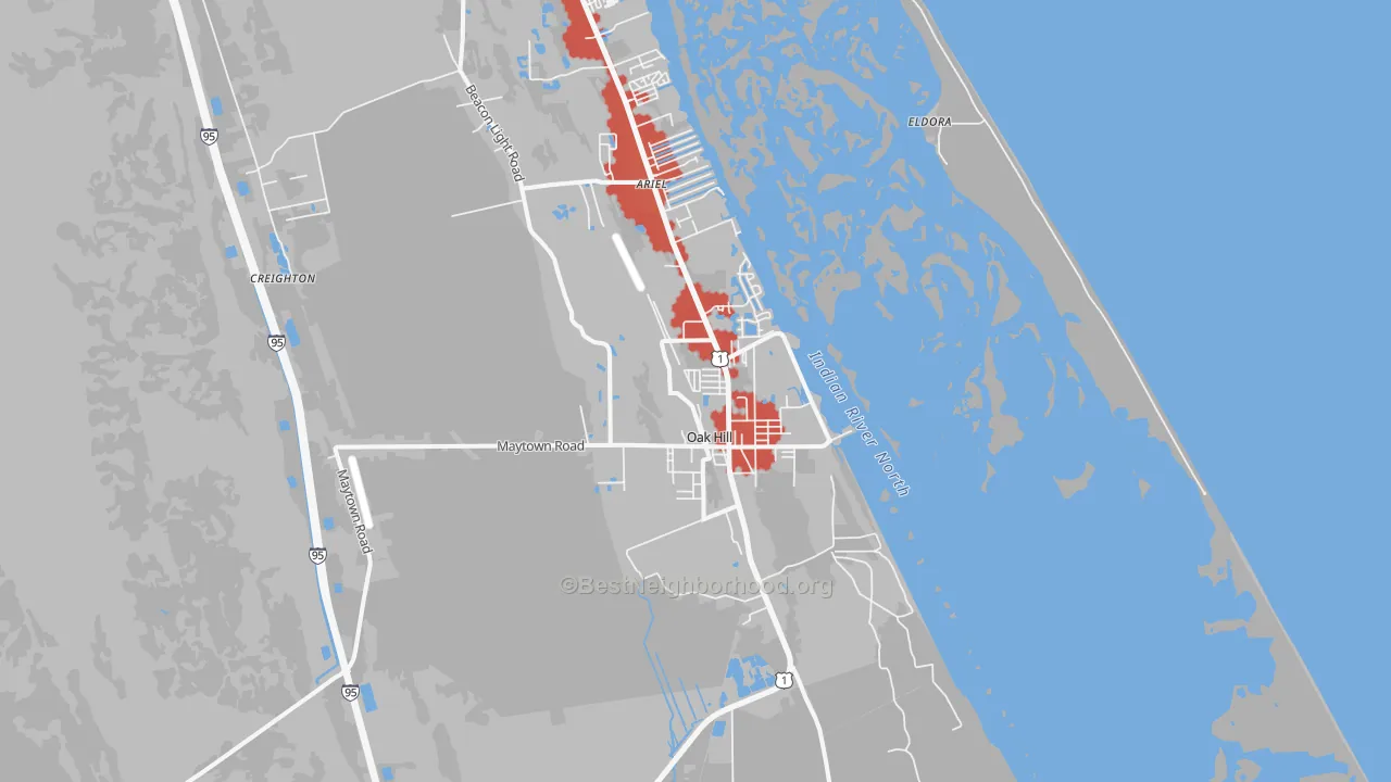Transit Grade map of 32759, FL