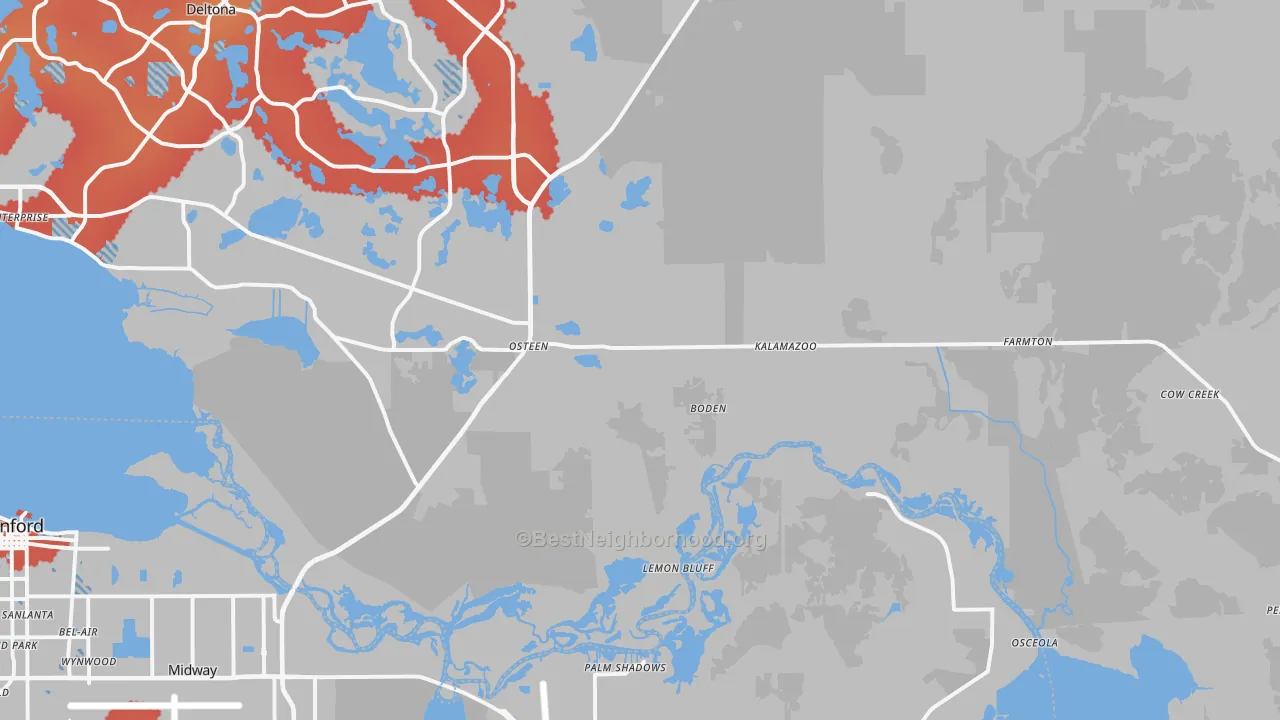 Transit Grade map of 32764, FL