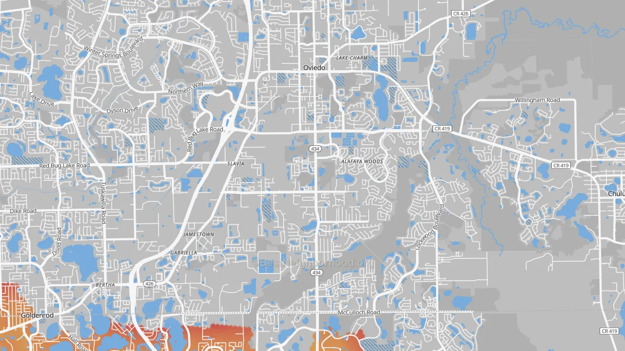 Transit Grade map of 32765, FL