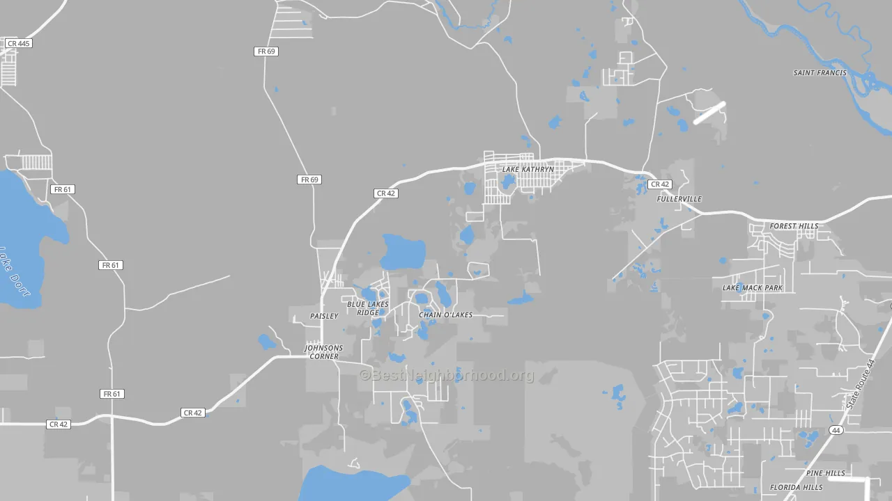 Transit Grade map of 32767, FL