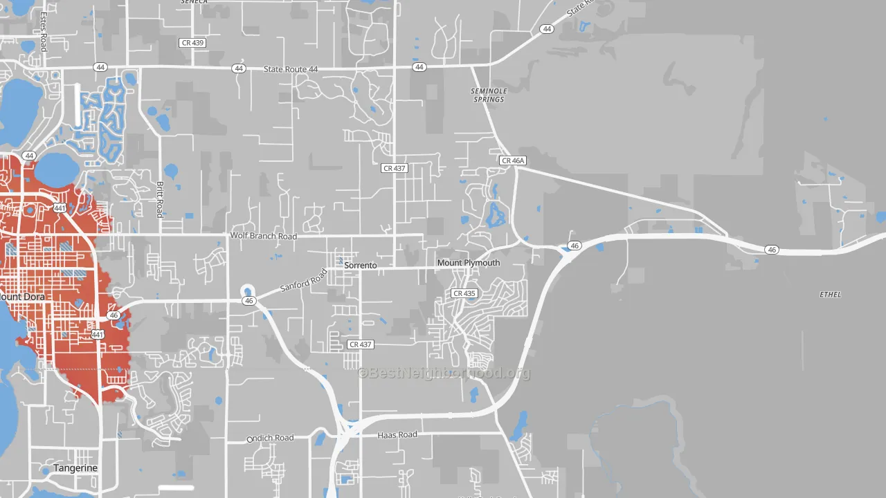 Transit Grade map of 32776, FL