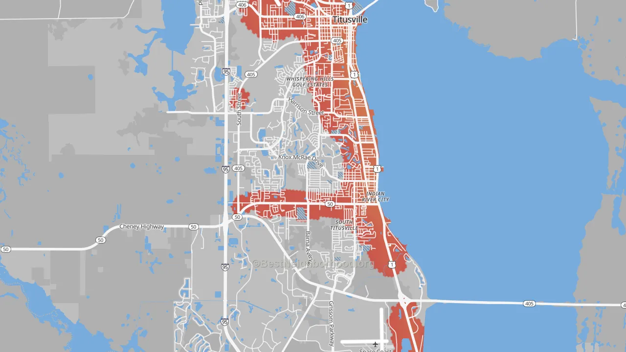 Transit Grade map of 32780, FL