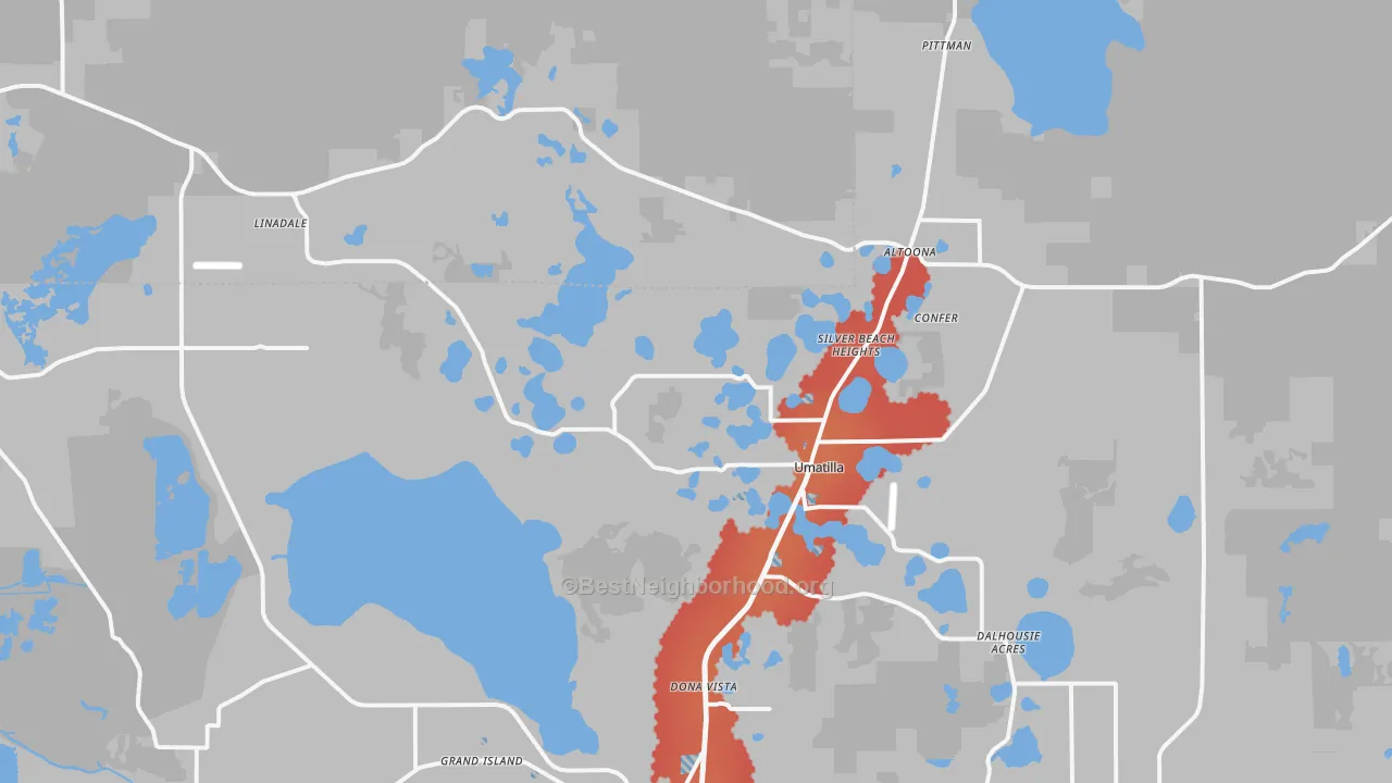 Transit Grade map of 32784, FL