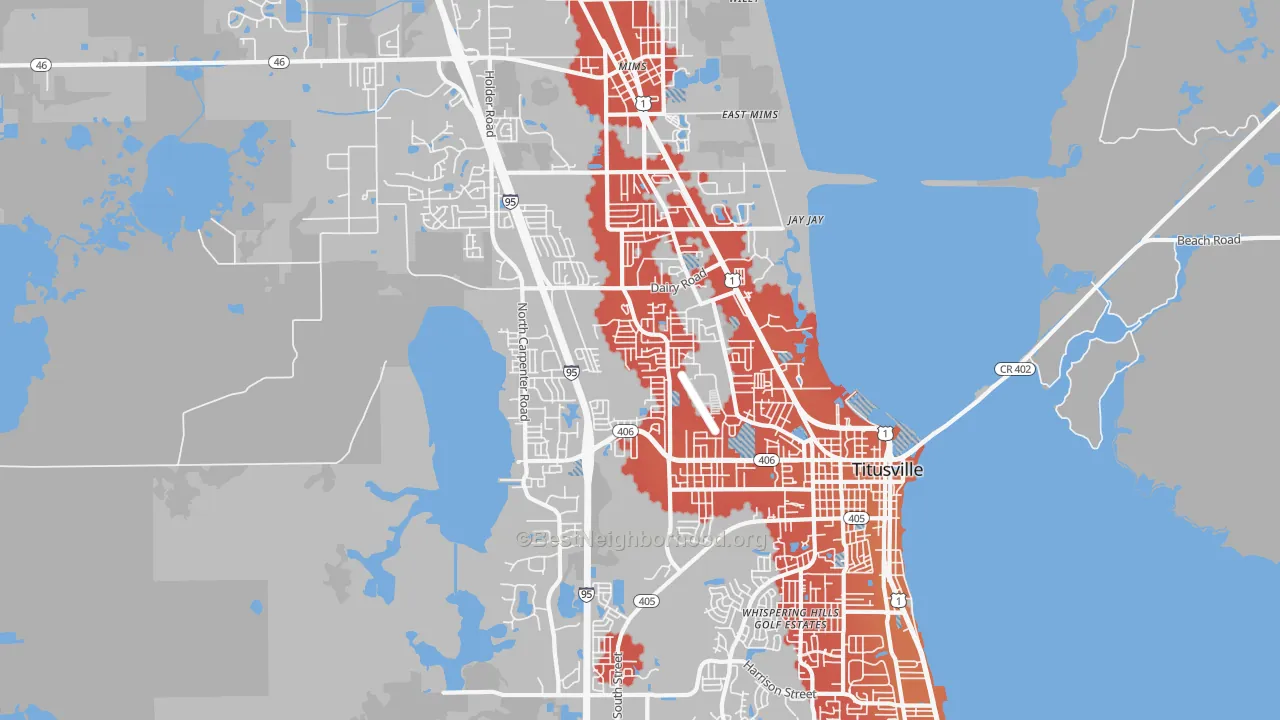 Transit Grade map of 32796, FL