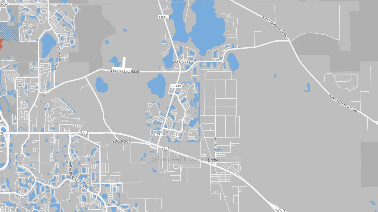 Transit Grade map of 32820, FL