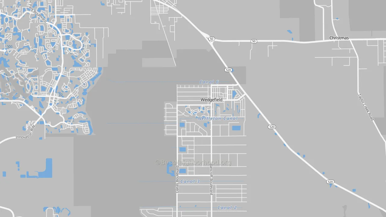 Transit Grade map of 32833, FL