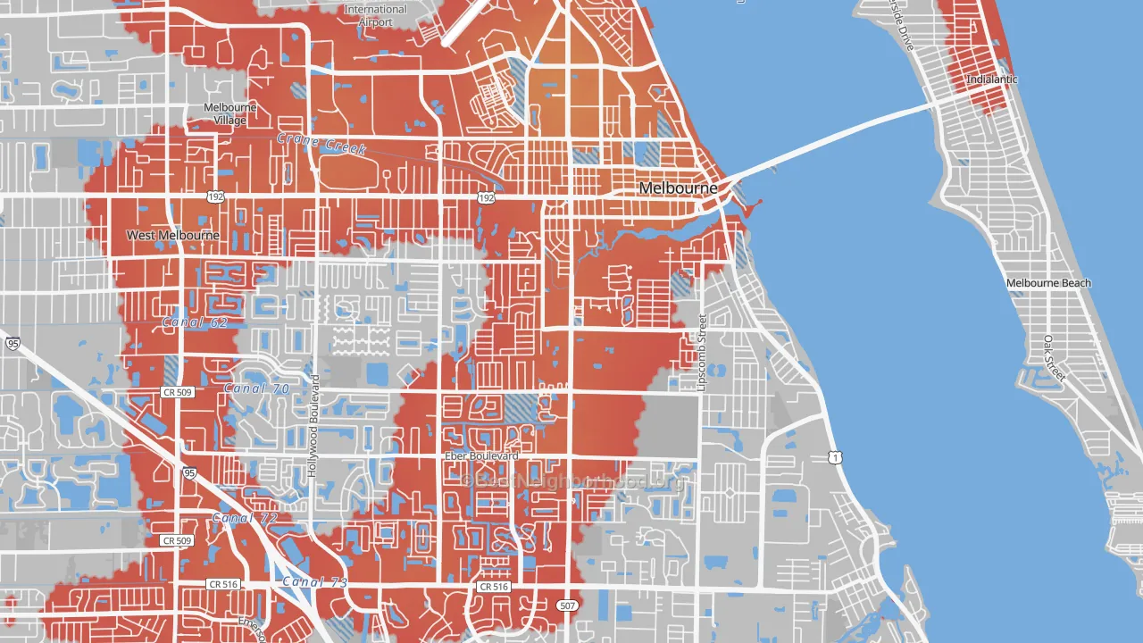 Transit Grade map of 32901, FL