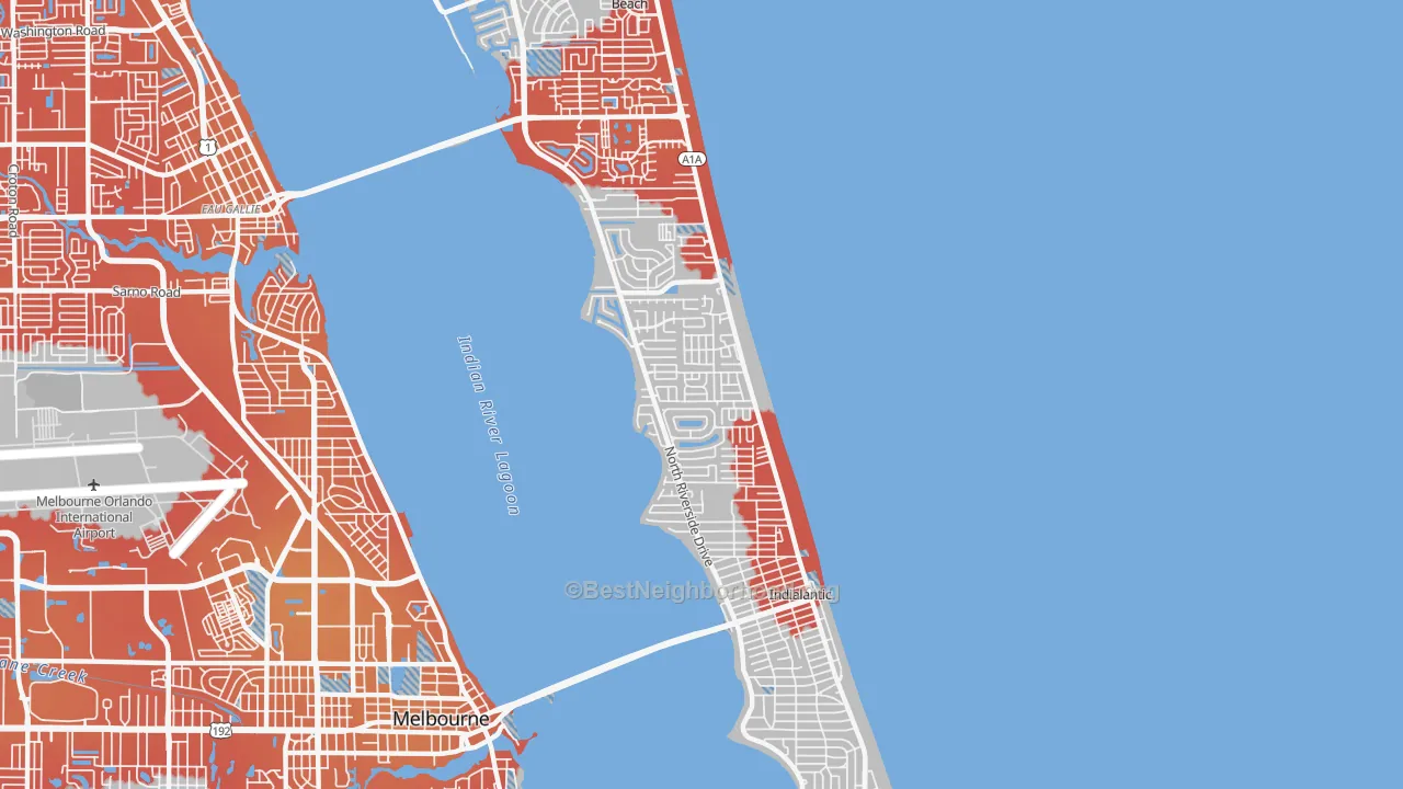 Transit Grade map of 32903, FL