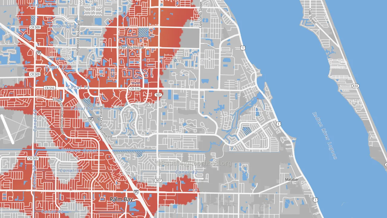 Transit Grade map of 32905, FL