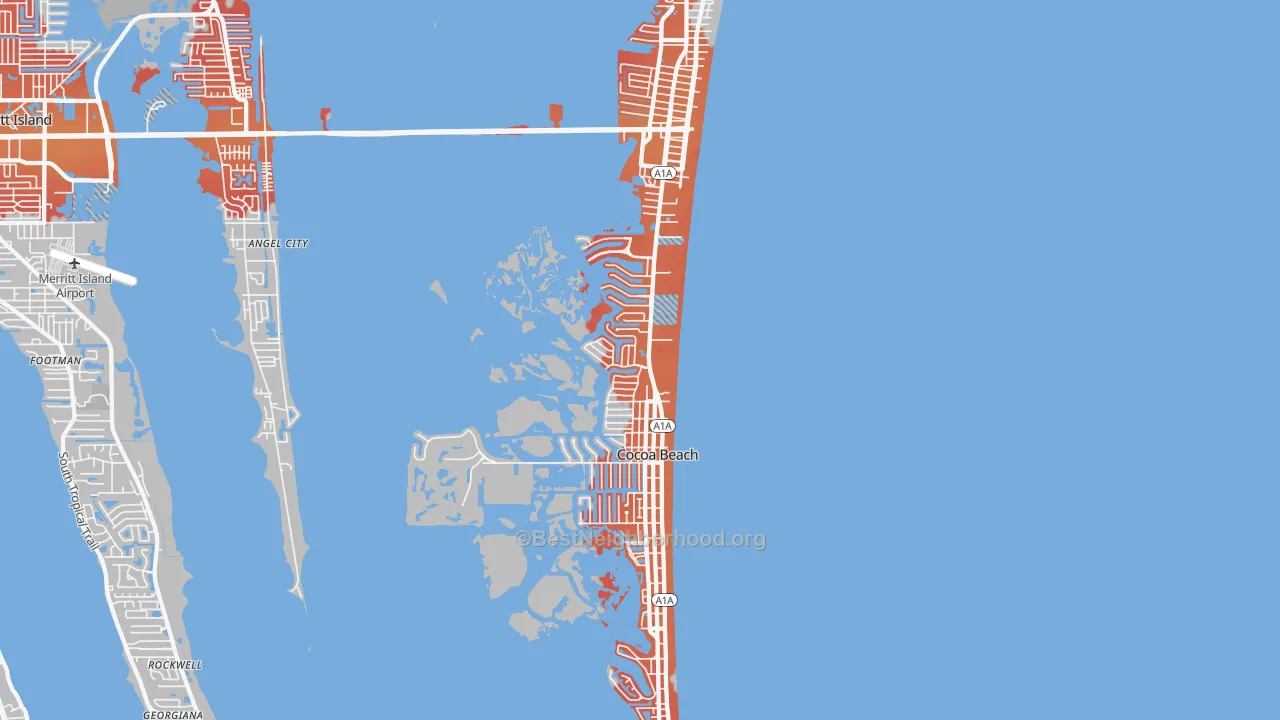 Transit Grade map of 32931, FL