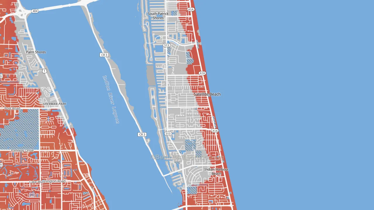 Transit Grade map of 32937, FL