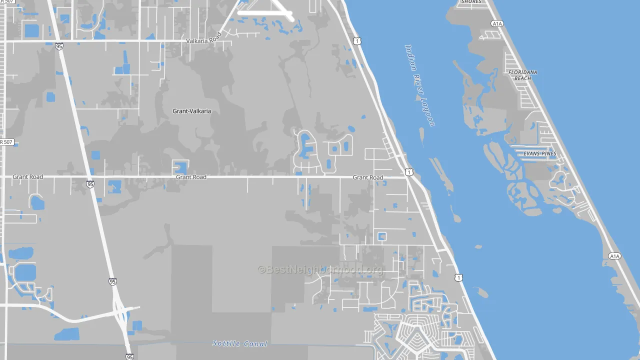 Transit Grade map of 32949, FL