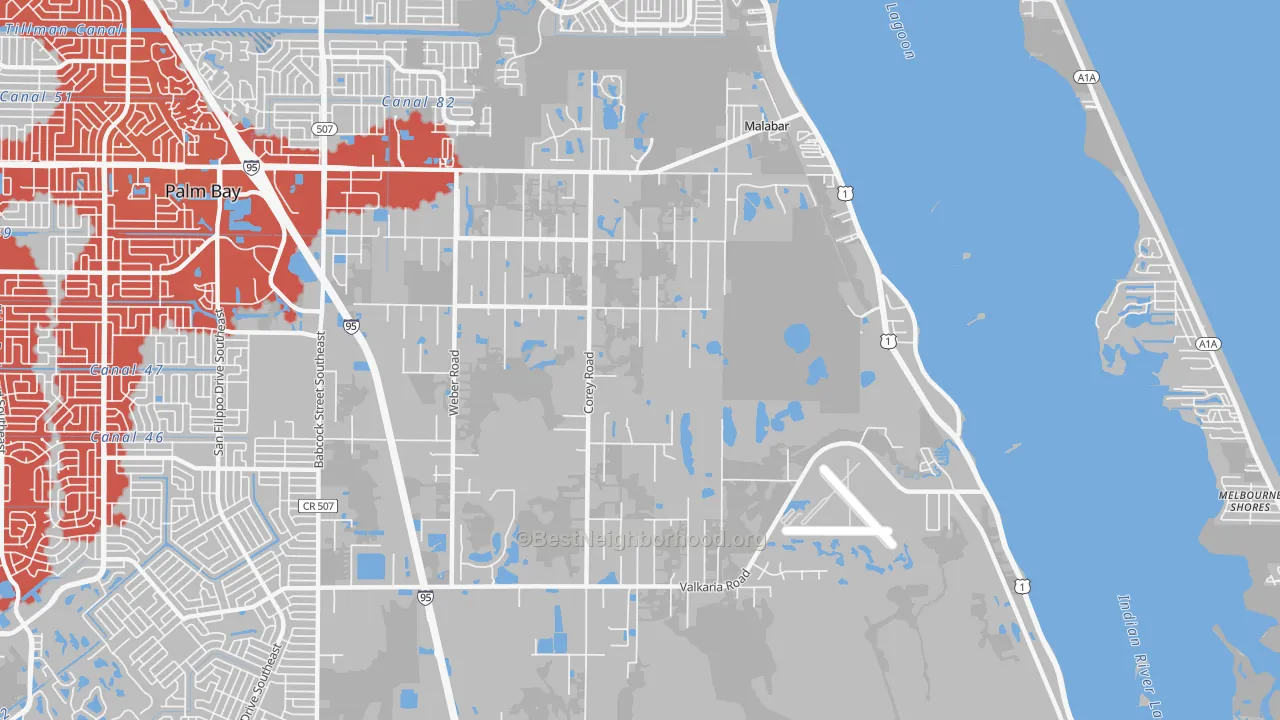 Transit Grade map of 32950, FL