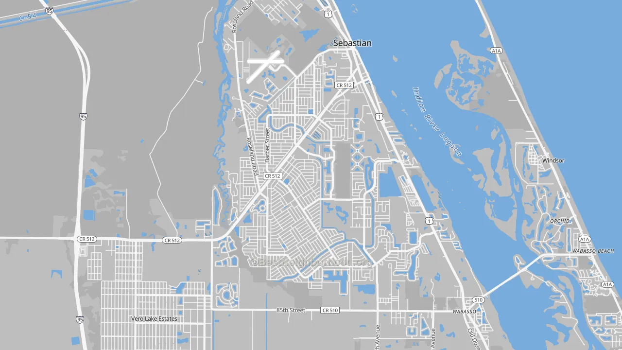 Transit Grade map of 32958, FL