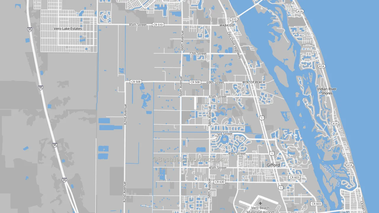 Transit Grade map of 32967, FL