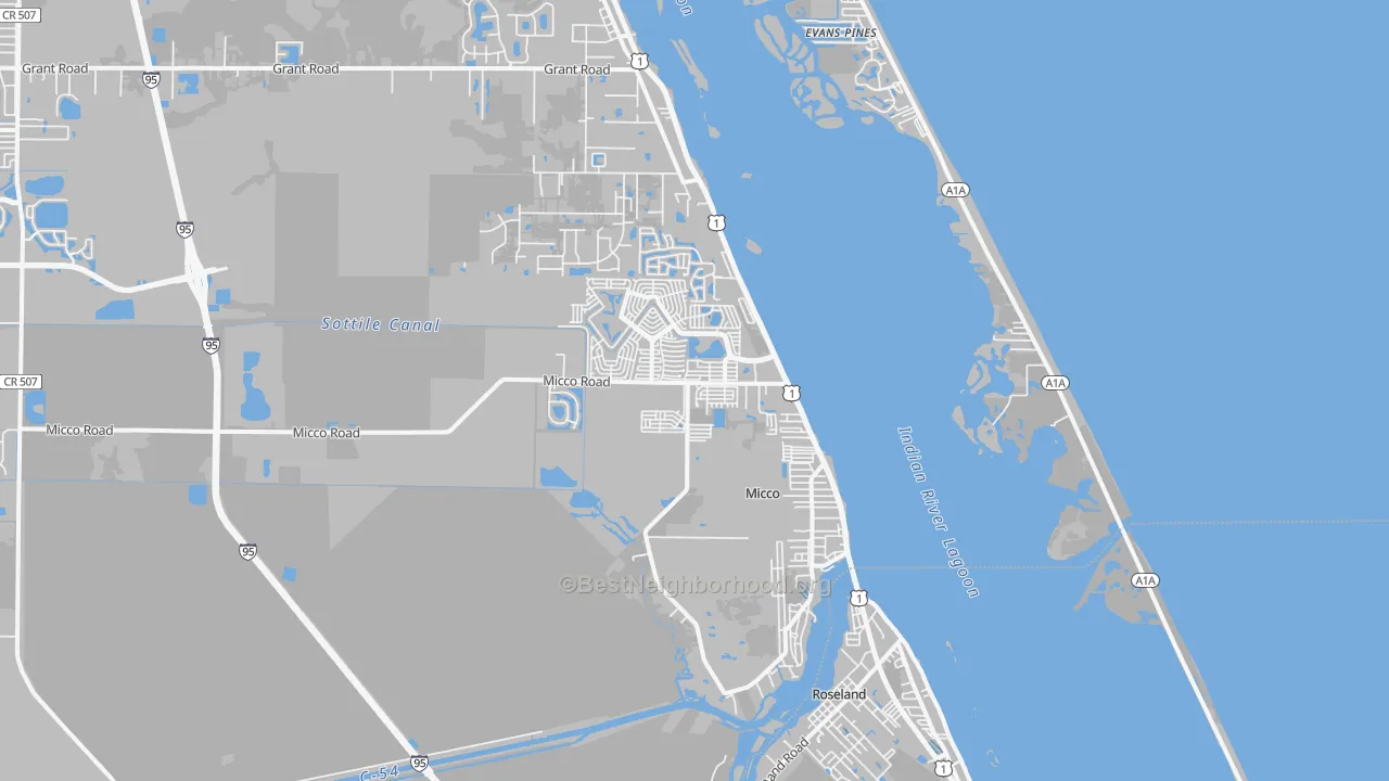 Transit Grade map of 32976, FL