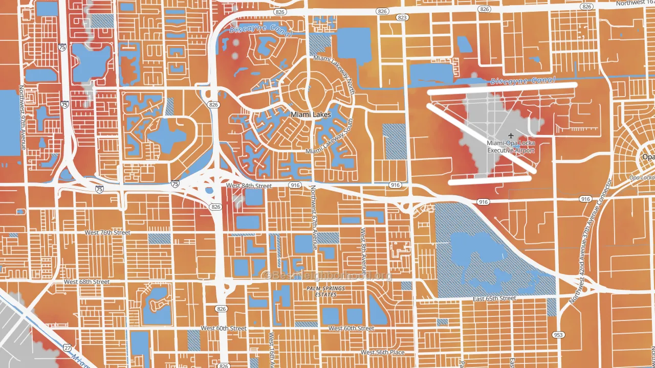 Transit Grade map of 33014, FL