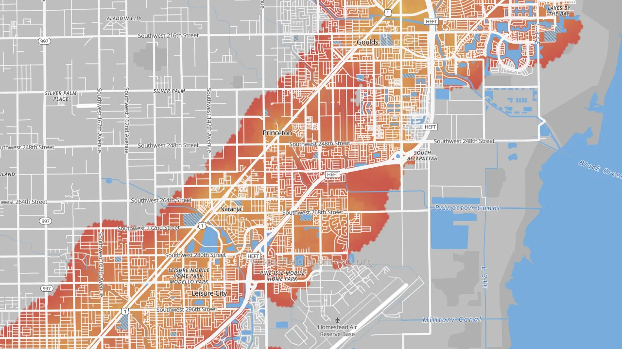 Transit Grade map of 33032, FL