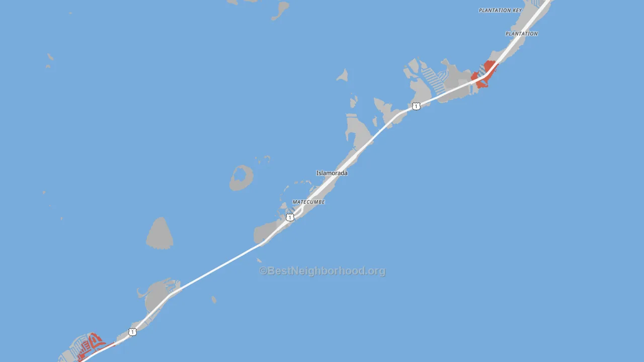 Transit Grade map of 33036, FL