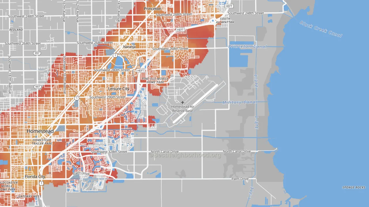 Transit Grade map of 33039, FL