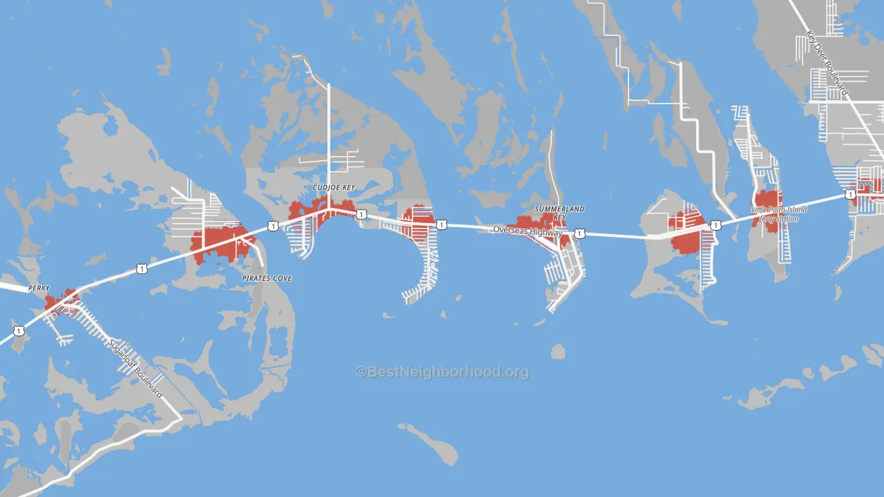 Transit Grade map of 33042, FL
