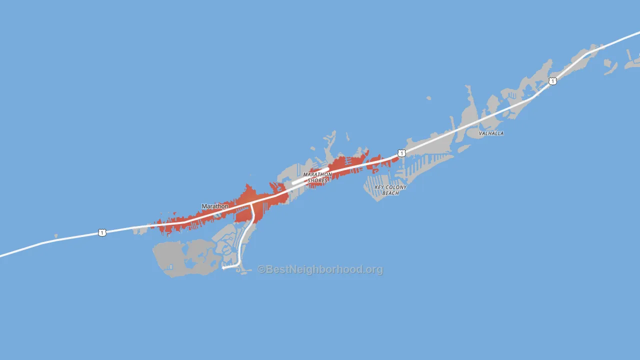 Transit Grade map of 33050, FL