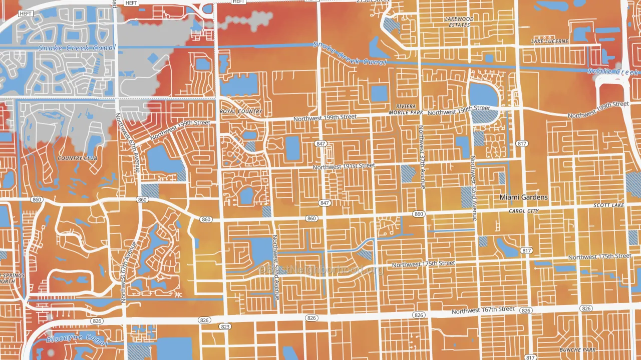 Transit Grade map of 33055, FL