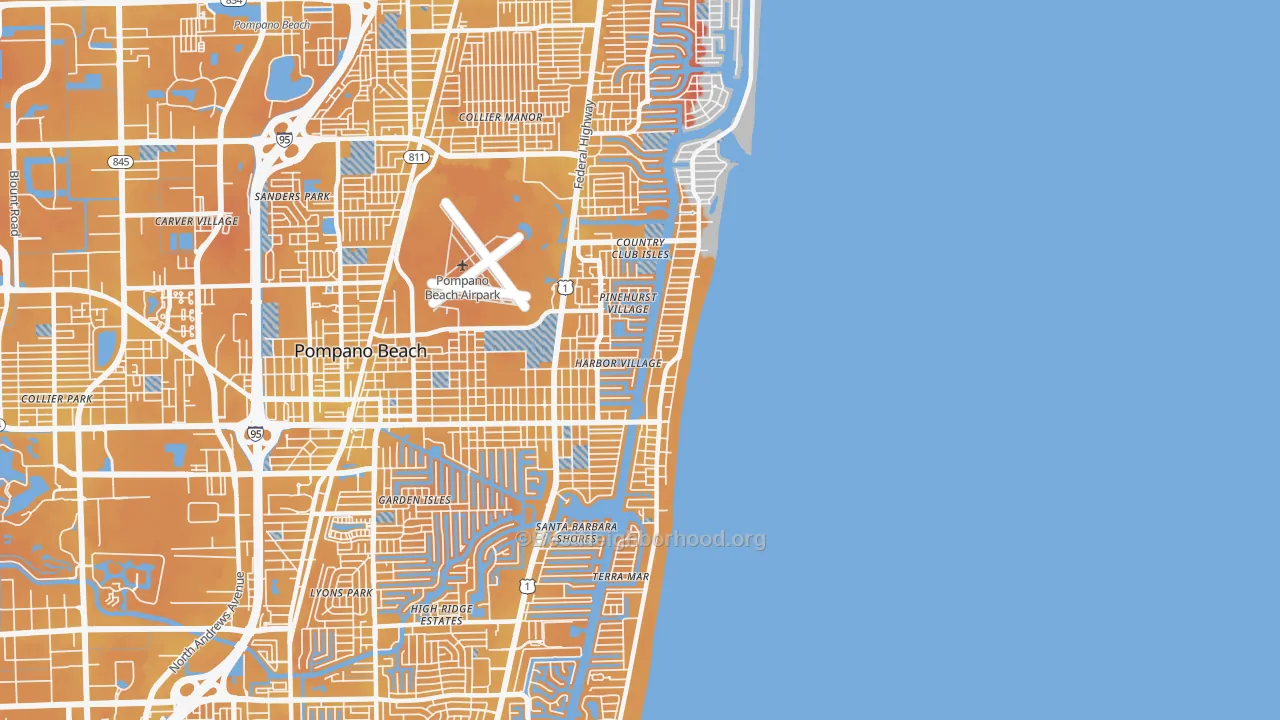 Transit Grade map of 33062, FL