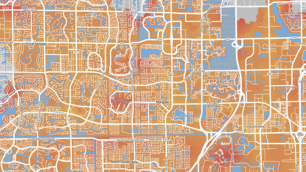 Transit Grade map of 33063, FL