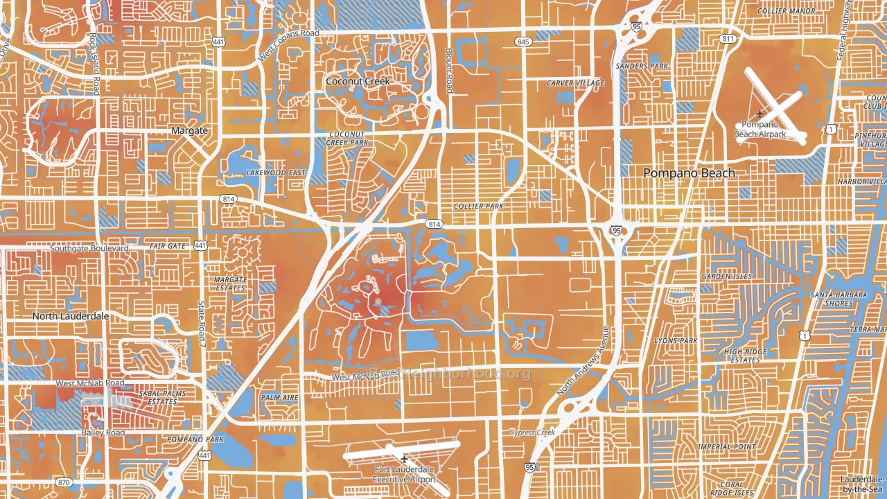 Transit Grade map of 33069, FL