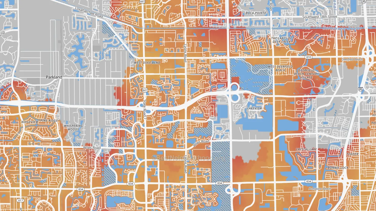 Transit Grade map of 33073, FL