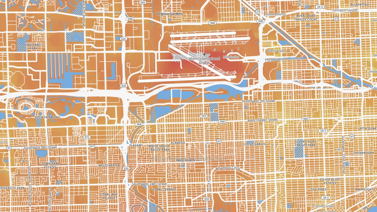 Transit Grade map of 33126, FL