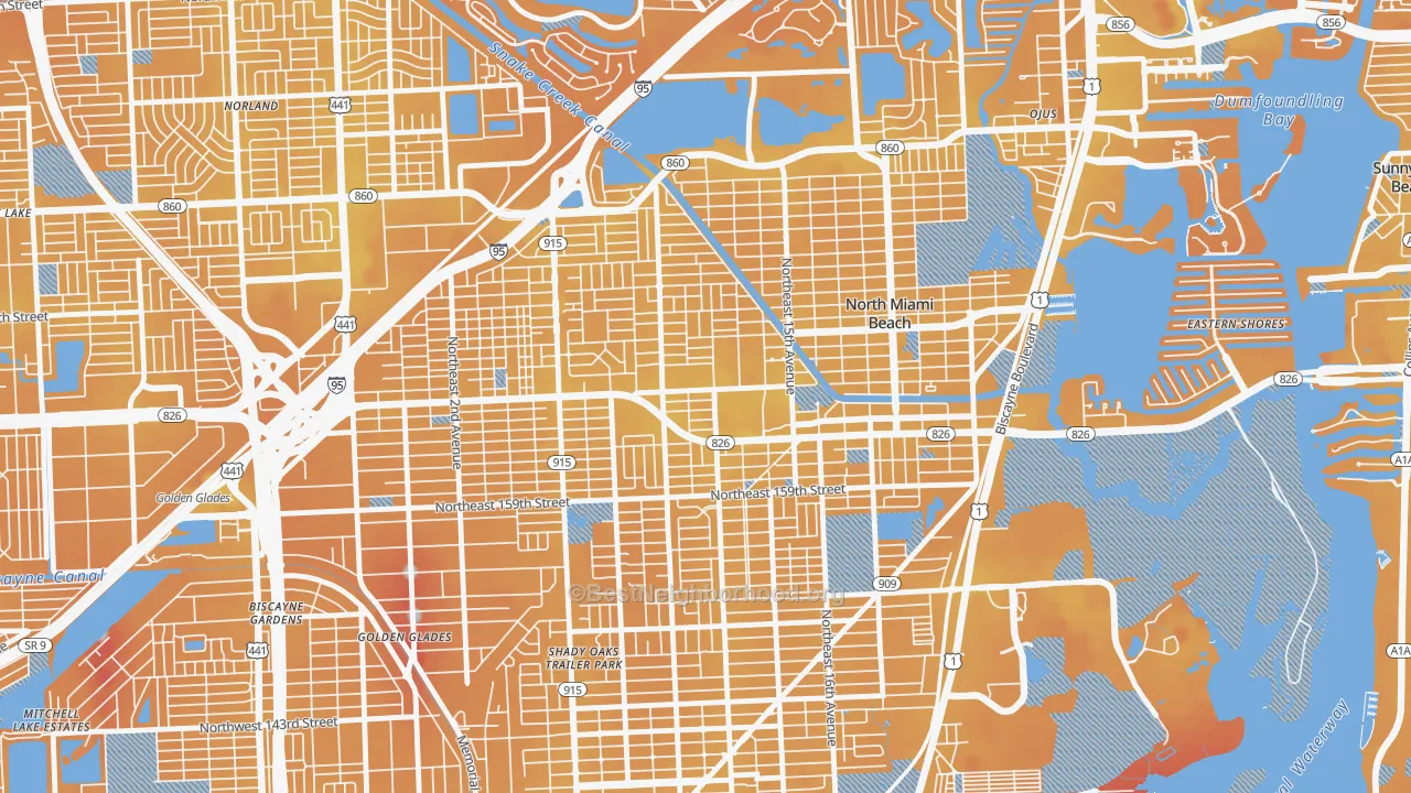 Transit Grade map of 33162, FL