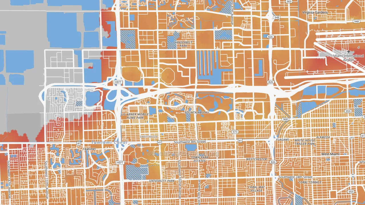 Transit Grade map of 33172, FL