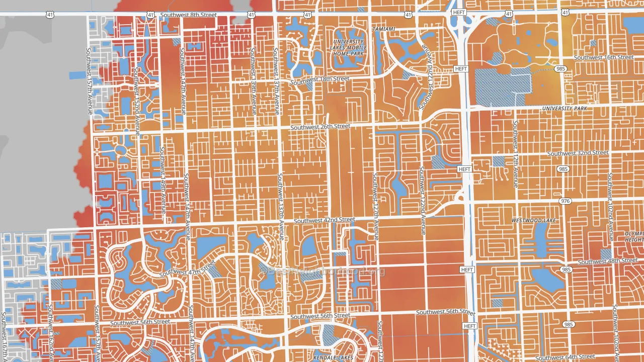 Transit Grade map of 33175, FL