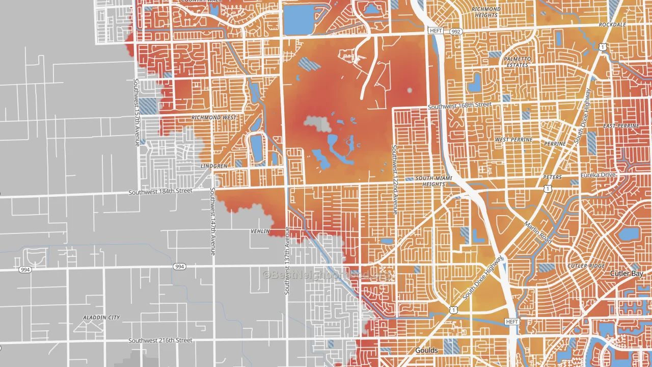 Transit Grade map of 33177, FL