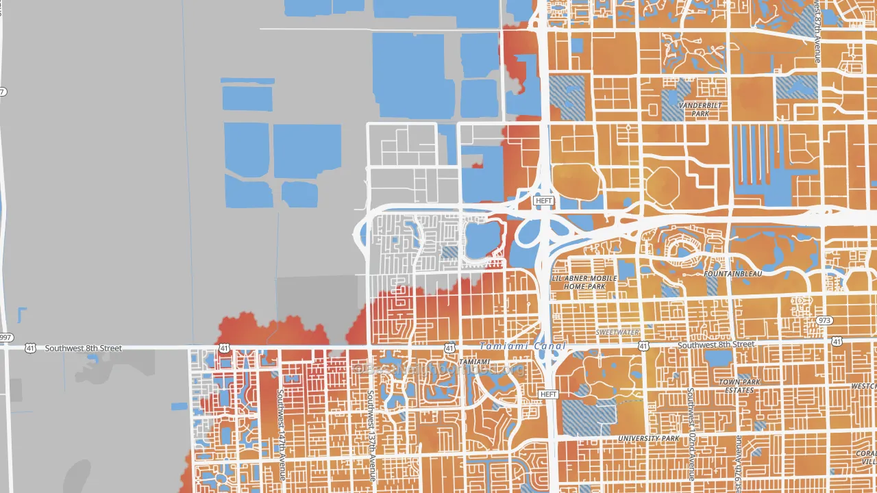 Transit Grade map of 33182, FL