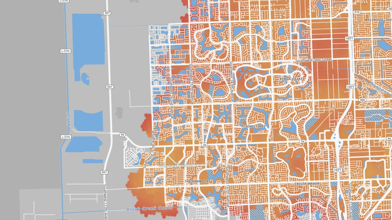 Transit Grade map of 33193, FL