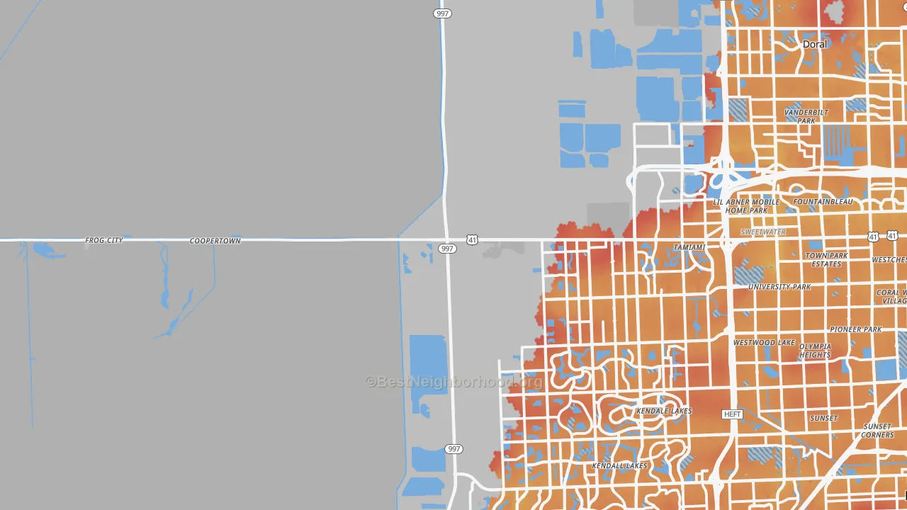Transit Grade map of 33194, FL