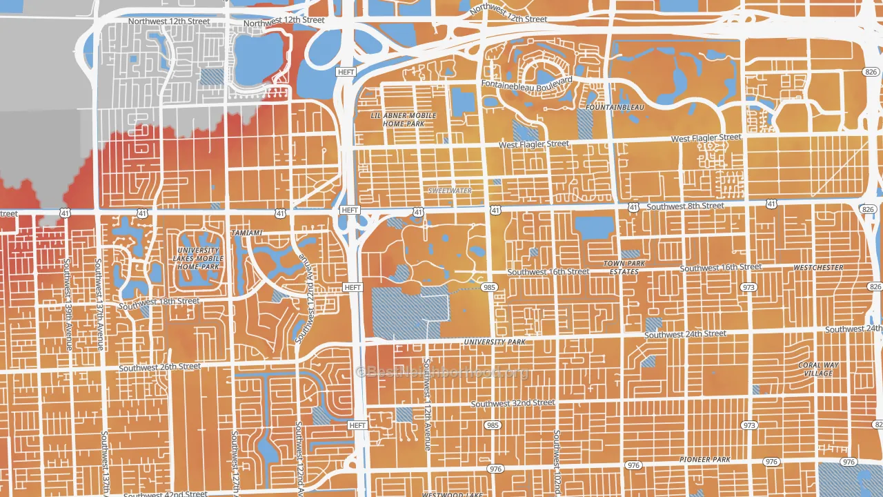 Transit Grade map of 33199, FL