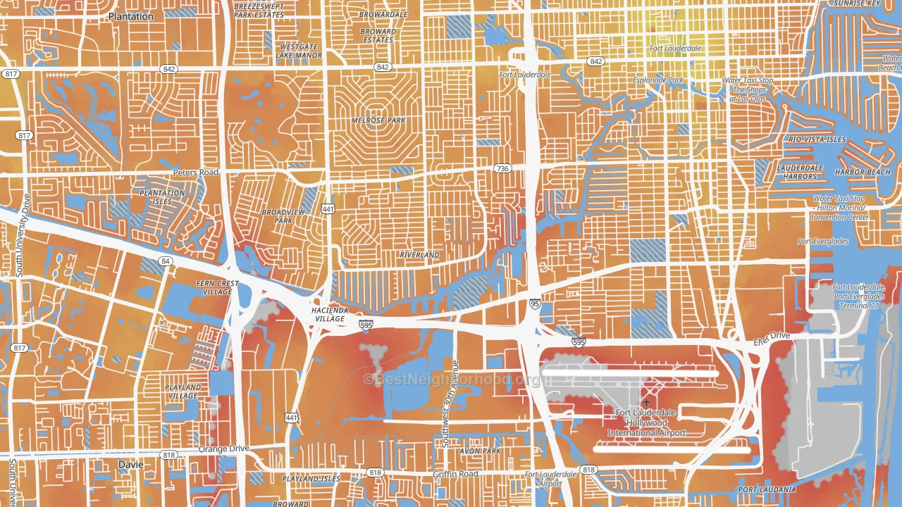 Transit Grade map of 33312, FL